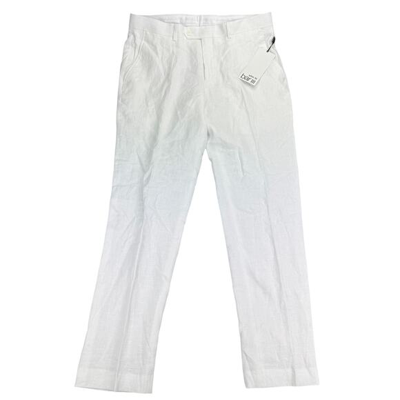 Bar III Mens Slim Fit 100% Linen Suit Pants White 34x32 - Picture 1 of 4